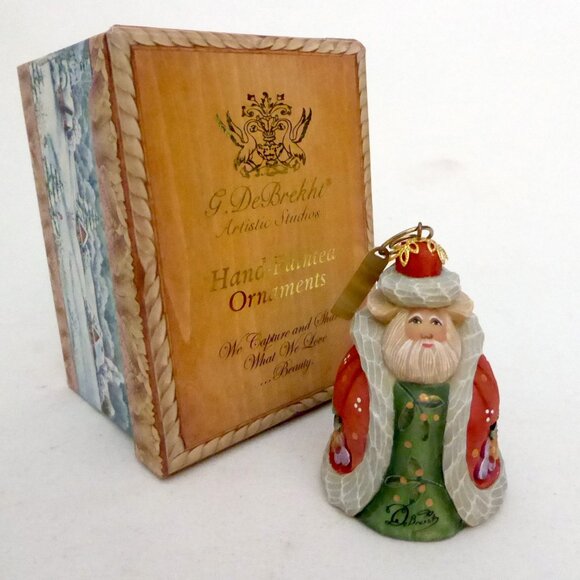 G. DeBrekht Artistic Studios Other - NEW 2008 G. DeBrekht HAND PAINTED SANTA CLAUS CHRISTMAS ORNAMENT